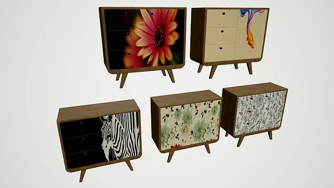 Cabinets with prints