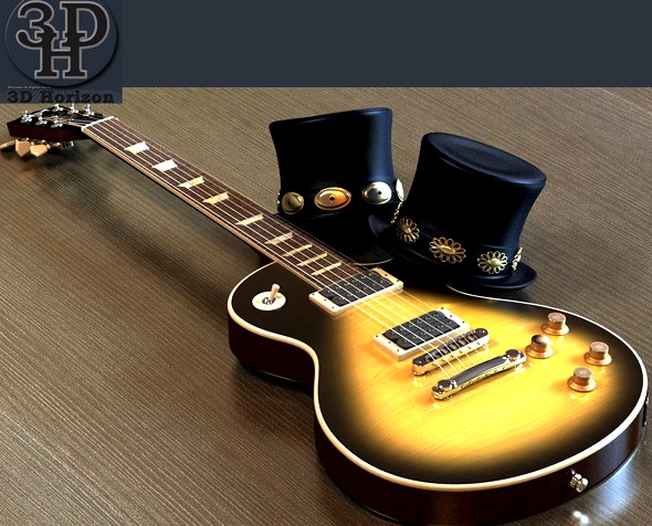 Slash Les Paul Guitar &amp; Top Hat