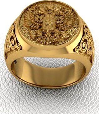Signet of the emblem of Russia Eagle | 3D
