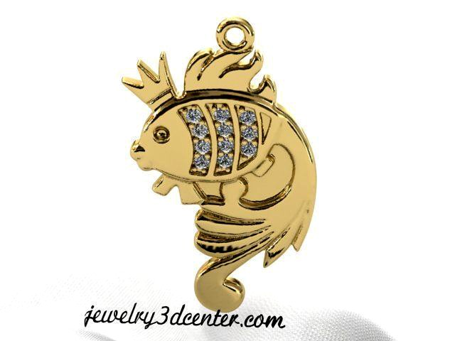 Pendant Goldfish | 3D