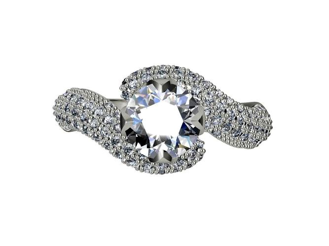 JEWELRY ENGAGEMENT RING STL FILE FOR DOWNLOAD AND PRINT- CB6  | 3D