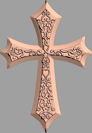 Christianity Jesus Christ Cross CNC 3D relief model J12 | 3D