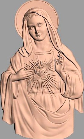Christianity Jesus Christ Virgin Mary CNC 3D relief model J6 | 3D