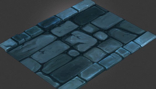 Low Poly Dungeon Stone Road Segment
