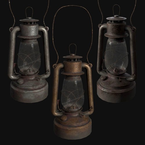 Old Rusty Kerosene Lamp
