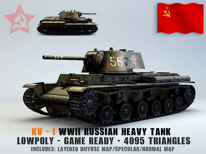 Low Poly KV -1 heavy tank