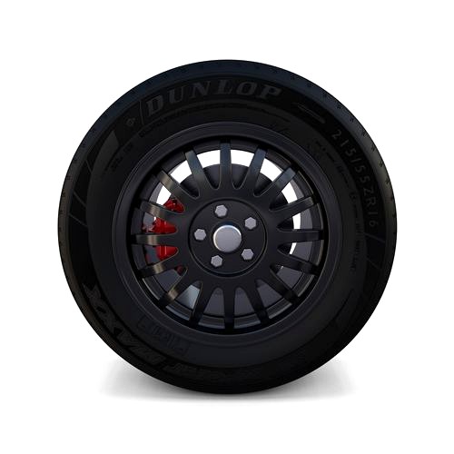 Generic Dark Alloy Wheel and Brake 3d model