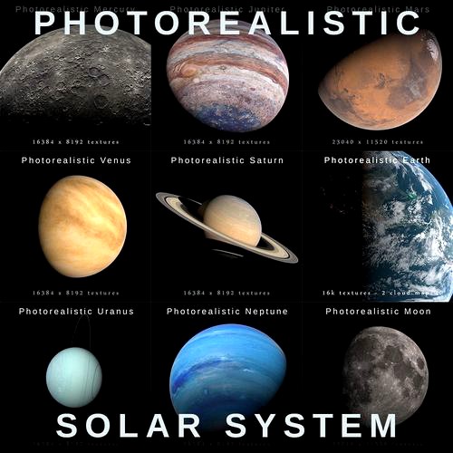 Photorealistic Solar System