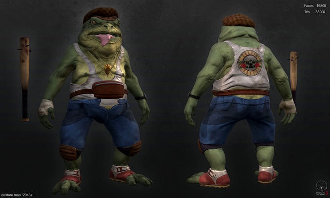 Toad low poly character model
