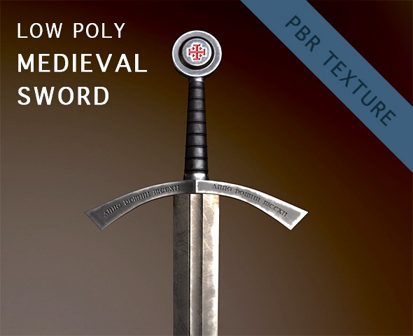 Low Poly Medieval Sword