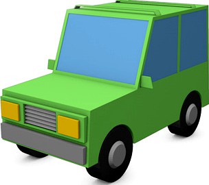 Low Poly Style Toy car