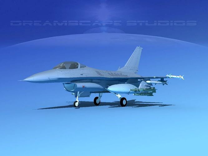 Gen Dyn F-16A Falcon Bare Metal
