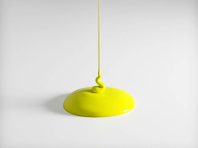 Flowing Paint Yellow