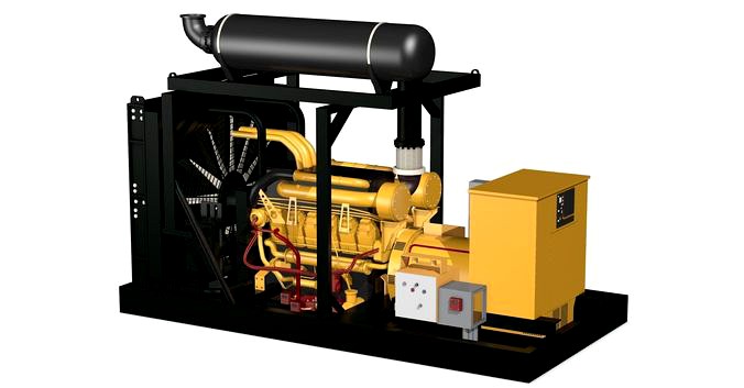 Yellow Industrial Generator Model