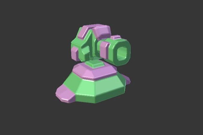 Low Poly Toon Turret