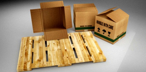 Boxes and Pallet