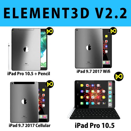 E3D - Apple iPad 2017 Collection model