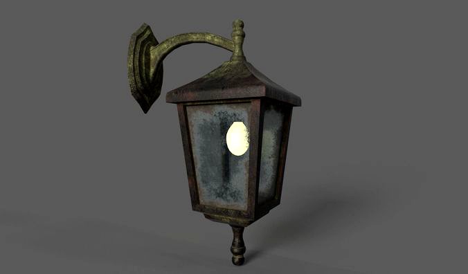 Old Rusted Outdoor Wall Lamp