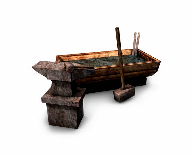 Anvil with hammer