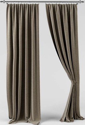 Drape with a curtain