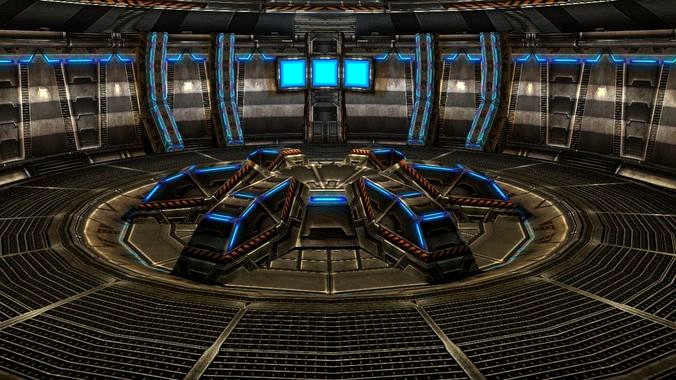 Sci-Fi Game Level 3D Model