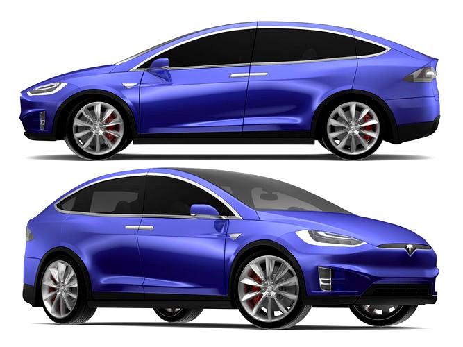 2017 Tesla Model X Deep Blue Metallic