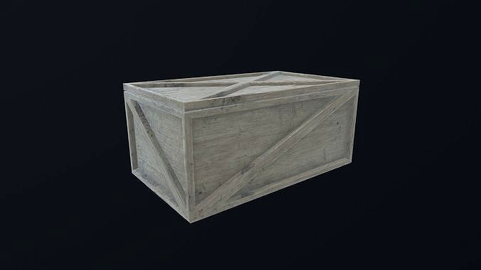 Box to game ready Large Wooden Crate - PBR Game Ready Low-poly