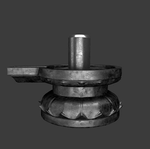 Lingam 3d model unwrapped