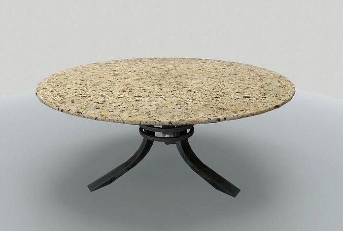 Round Marble Table 4 PBR