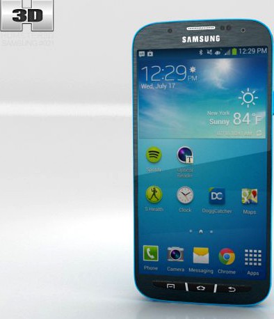 Samsung Galaxy S4 Active Dive Blue 3D Model