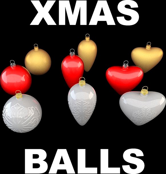 Christmas Ball Collection 3D Model