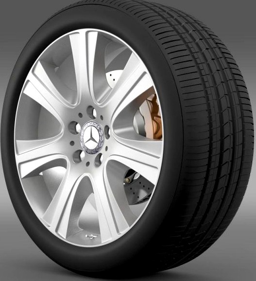 Mercedes Benz S 600 guard wheel 3D Model