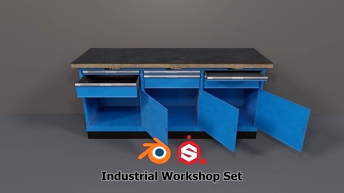 Industrial Workshop WorkBench 3 PBR