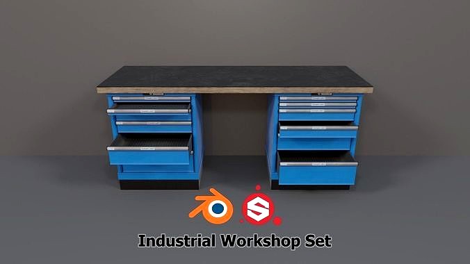 Industrial Workshop Workbench 1 PBR