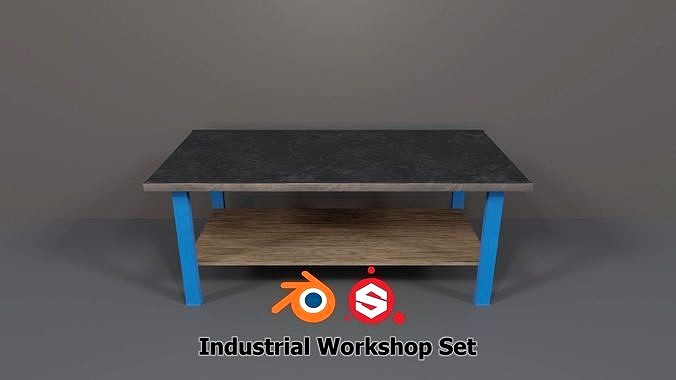 Industrial Workshop Worktable Large PBR