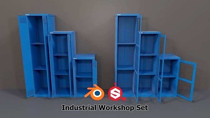 Industrial Workshop Narrow Bumped Cabinets Special PBR