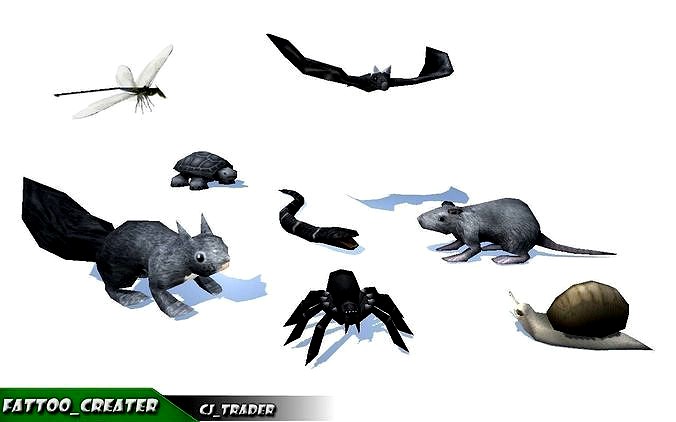 Low-Poly Wild Critter-Insect Rigged Collection Pack