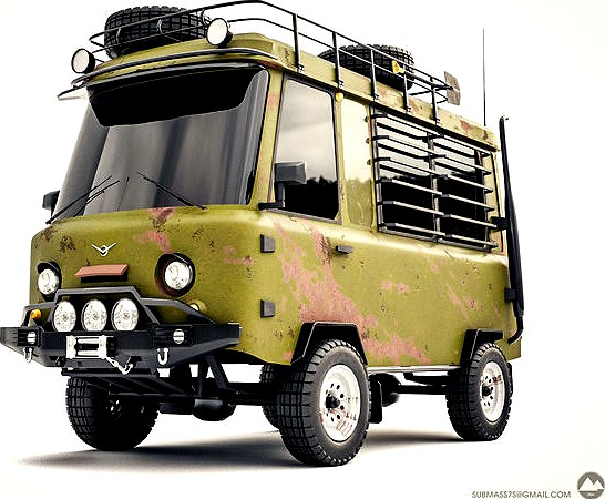 Uaz 452 3d Model
