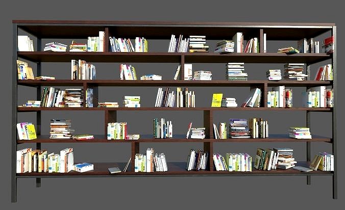 Book Shelf with Books