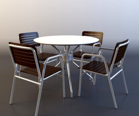 Outdoor Chair  Table 3D Model