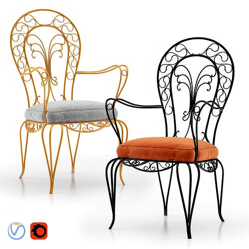 METAL or WROUGHT Iron Armchair