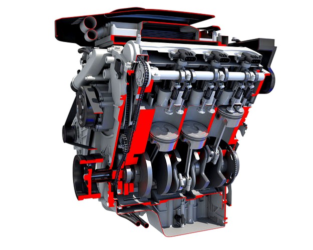 V6 Engine Cutaway