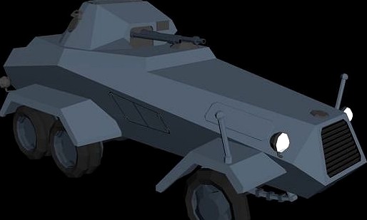 Sd kfz 231 LowPoly isometric