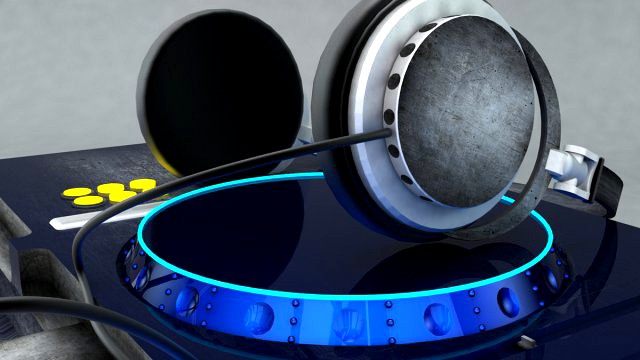 DJ music neon disco dance youth 3D Model