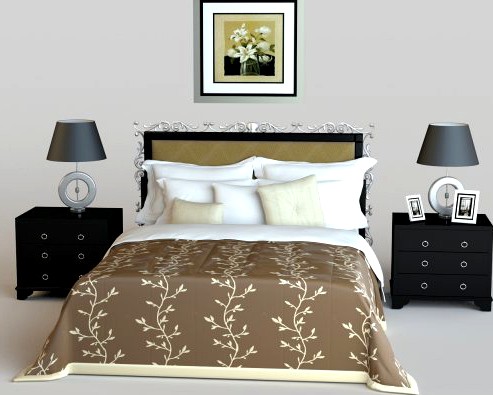 Classic Bed 001 3D Model