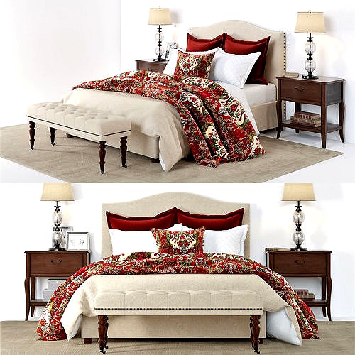 Pottery Barn Raleigh Bed 2 red