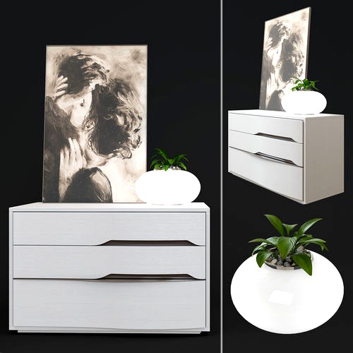 Chest of Venera from Tomasella factory and Azzardo Flora lamp