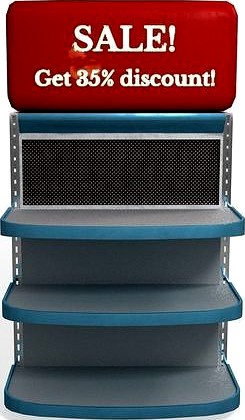 Retail Rack with Emissive texture 3d model