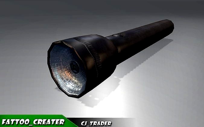 PBR Flashlight Low-poly 3D model