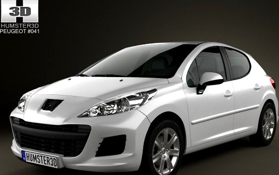 Peugeot 207 hatchback 5door 2012 3D Model
